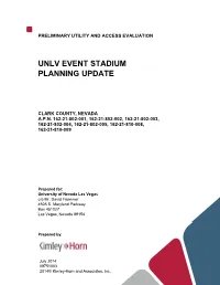Unlv Event Stadium Planning Update