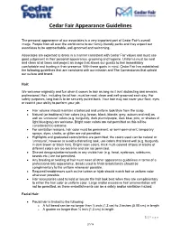 Cedar Fair Appearance Guidelines