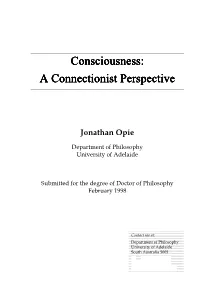 Consciousness: a Connectionist Perspective