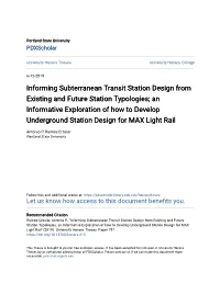 Informing Subterranean Transit Station Design from Existing And