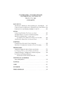 N° 4 – 2001 Summarium