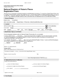 National Register of Historic Places Registration Form