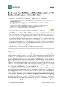 Real-Time Vehicle Make and Model Recognition with the Residual Squeezenet Architecture