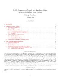 Stable Commutator Length and Quasimorphisms As Discussed with Prof