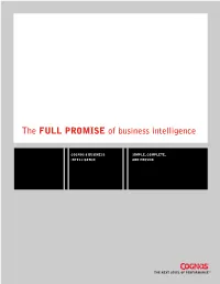 The FULL PROMISE of Business Intelligence