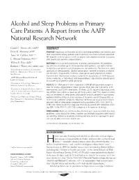 Alcohol and Sleep Problems in Primary Care Patients: a Report from the AAFP National Research Network