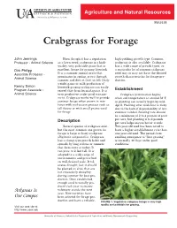 Crabgrass for Forage FSA3138