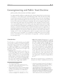Geoengineering and Public Trust Doctrine Andrew Lockley, Gideon Futerman and D’Maris Coffman*