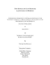 The Kemaloh Lun Bawang Language Of
