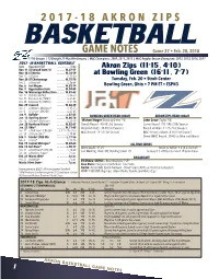2017-18 Akron Zips Game Notes