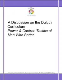A Discussion on the Duluth Curriculum with Ellen and Luis