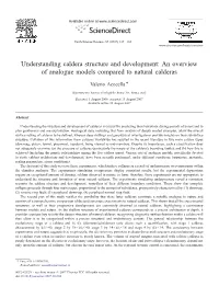An Overview of Analogue Models Compared to Natural Calderas ⁎ Valerio Acocella