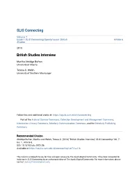 British Studies Interview
