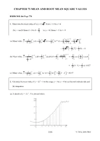 Chapter 73 Mean and Root Mean Square Values