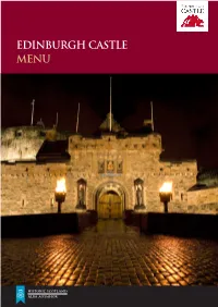 Edinburgh Castle Menu