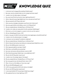 Knowledge Quiz