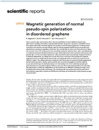 Magnetic Generation of Normal Pseudo-Spin Polarization In