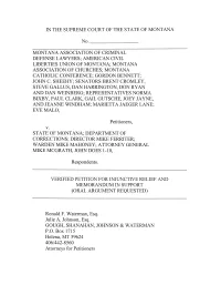 Petition for Injunctive Relief