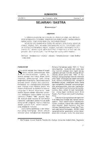 Sejarah / Sastra VOLUME 16 No