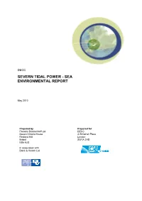 Severn Tidal Power - Sea Environmental Report