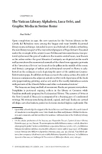 The Vatican Library Alphabets, Luca Orfei, and Graphic Media in Sistine Rome