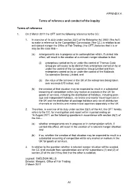 Thomas Cook/Co-Op/Midlands Joint Venture Final Report: Appendices