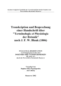 Botanik“ Nach J