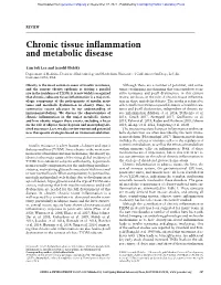 Chronic Tissue Inflammation and Metabolic Disease