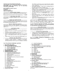 Highlights of Prescribing Information