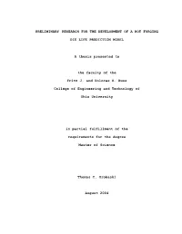 Hot Forging Die Life Prediction Thesis
