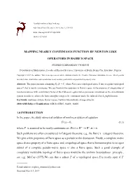 Mapping Nearly Continuous Function by Newton-Like