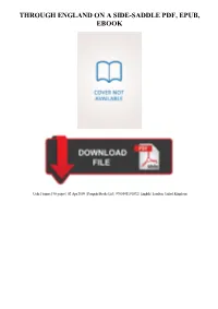 Read Book Through England on a Side-Saddle Ebook, Epub