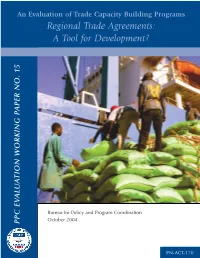 Regional Trade Agreements: a Tool for Development?