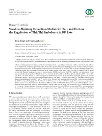Research Article Shashen-Maidong Decoction-Mediated IFN-� and IL-4 on the Regulation of Th1/Th2 Imbalance in RP Rats