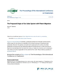 The Proposed Origin of Our Solar System with Planet Migration