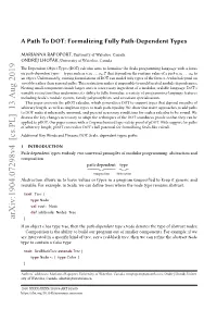 A Path to DOT: Formalizing Fully Path-Dependent Types