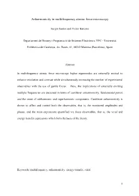 Anharmonicity in Multifrequency Atomic Force Microscopy