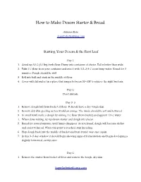 How to Make Desem Starter & Bread