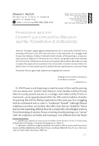 Prostitution and Art Picasso's Les Demoiselles D'avignon and The
