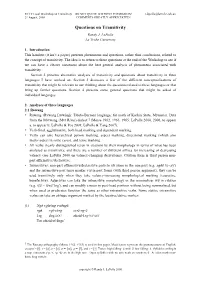 Questions on Transitivity Randy J