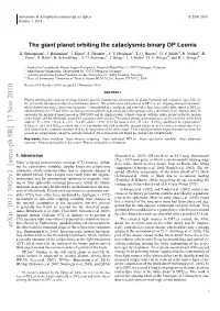 The Giant Planet Orbiting the Cataclysmic Binary DP Leonis