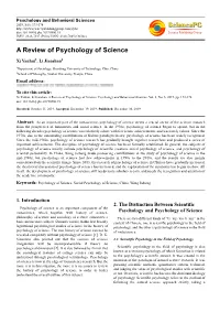 A Review of Psychology of Science