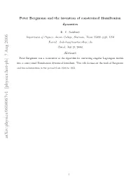 Arxiv:Physics/0608067V1 [Physics.Hist-Ph] 7 Aug 2006 N I Olbrtr Ntepro Rm14 O1951