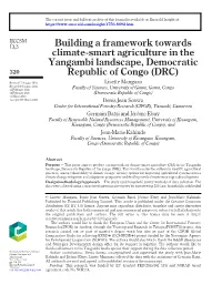 Building a Framework Towards Climate-Smart Agriculture in the Yangambi Landscape, Democratic 320 Republic of Congo (DRC)