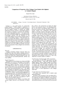 Comparison of Properties of the Collagen Cross-Linked with Aliphatic Or Aromatic Reagent
