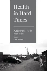 Health in Hard Times Austerity and Health Inequalities