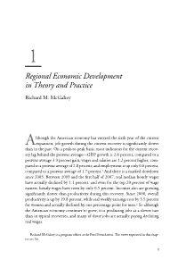 Regional Economic Development in Theory and Practice