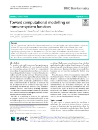 Toward Computational Modelling on Immune System Function Francesco Pappalardo1*, Marzio Pennisi2, Pedro A