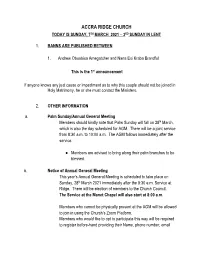 Week 1 Notice