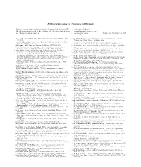Abbreviations of Names of Serials